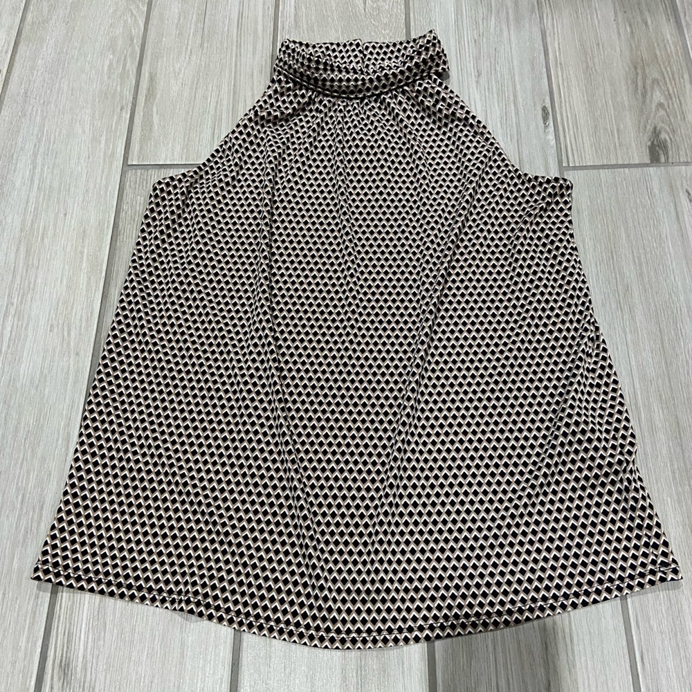 Adrianna Papell Sleeveless High Neck Top - Medium